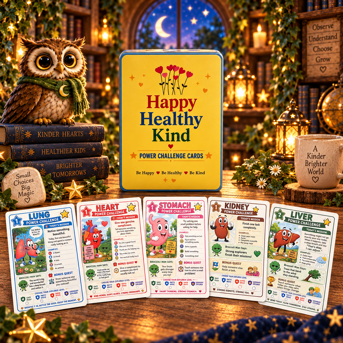 Happy Healthy Kind Power Challenge Cards
